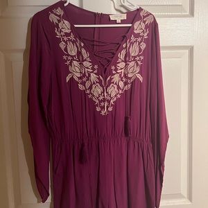 fushia colored romper